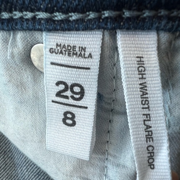 Loft High Waisted Flare Crop Stretchy Jeans Size 29 - Picture 7 of 9